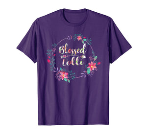 Blessed Lolli T-Shirt With Floral, Heart Mother's Day Gift