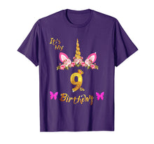 Load image into Gallery viewer, Awesome Since 2009 - Cool Unicorn 9th Birthday T-Shirt
