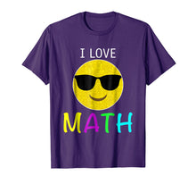 Load image into Gallery viewer, I LOVE MATH TSHIRT FOR TEACHERS EMOJI HEARTS LOVE
