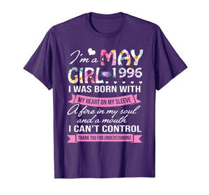 I'm A May Girl 1996 T Shirt Women 23rd Birthday Gift Shirt