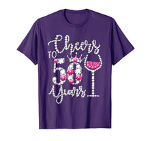 Load image into Gallery viewer, Cheers to 50 Years T-shirt 50th Birthday diamond wine Crown
