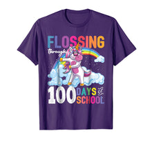 Load image into Gallery viewer, Flossing through 100 Days of School Flossing Unicorn Shirt
