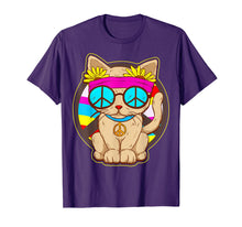 Load image into Gallery viewer, Hippie Cat Peace Design T-Shirt
