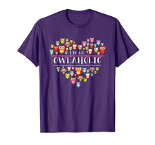 Load image into Gallery viewer, I'm an owlaholic T-shirt Funny Owl Shirt For Owl Lovers

