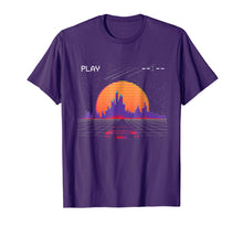 Load image into Gallery viewer, cyberpunk outrun synthwave sunset fast car aesthetic t shirt
