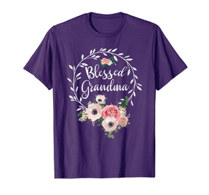 Blessed Grandma T-Shirt with floral, heart Mother's Day Gift