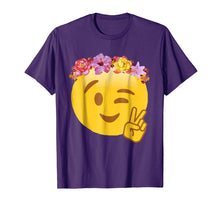 Load image into Gallery viewer, Peace Emoji Laughing Flower Crown T-Shirt
