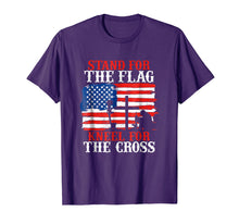 Load image into Gallery viewer, Stand For the Flag Kneel For the Cross T Shirt - Christian
