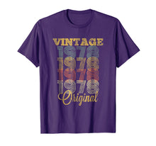 Load image into Gallery viewer, Vintage 1978 Tshirt 40th Birthday T Shirt Gift For Men Women
