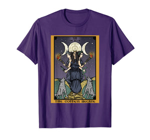 Hecate Triple Moon Goddess Witch Hekate Tarot Card T Shirt