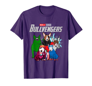 Funny Bull Terrier Dog Lover Gift Bullvengers For Women Men T-Shirt