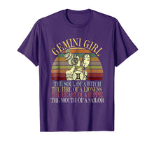 Load image into Gallery viewer, Gemini Girl Zodiac Sign T Shirt May &amp; June Birthday Women
