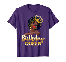 Load image into Gallery viewer, Birthday Queen - Happy Birthday T-Shirt Funny Afro Girl
