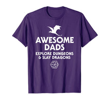 Load image into Gallery viewer, Mens Awesome Dads Explore Dungeons and Slay Dragons RPG Nerdy Dad T-Shirt-498169
