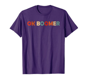 Vintage Retro OK Boomer Okay Gen Z Millennials Generation T-Shirt