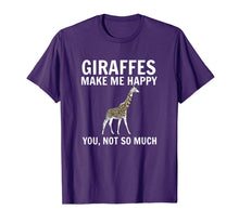 Load image into Gallery viewer, Giraffes Make Me Happy You Not So Much Giraffe Lover T-Shirt-131338
