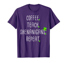 Load image into Gallery viewer, St Patricks Day Teachers Design For Teacher Who Loves Coffee T-Shirt-131390
