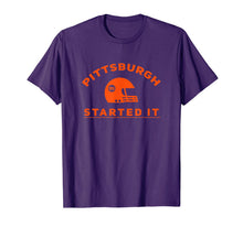 Load image into Gallery viewer, Pittsburgh Started It Shirt Helmet Gift T-Shirt-2142896
