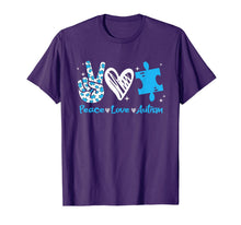 Load image into Gallery viewer, Peace - Love - Autism Shirt Autism Awareness gift T-Shirt-425770
