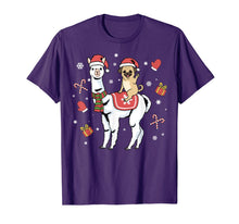 Load image into Gallery viewer, Christmas Pug Tshirt Llama Dog Merry Christmas Alpaca T-Shirt
