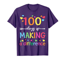 Load image into Gallery viewer, 100 Days Of Making Difference 100th Day Of School Teacher T-Shirt-1258512
