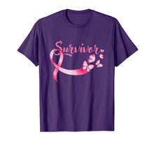 Load image into Gallery viewer, Breast Cancer Awareness Pink Butterflies Ribbon Survivor T-Shirt-776736
