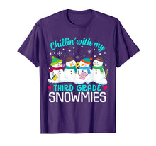 Load image into Gallery viewer, Chillin' With Third Grade Snowmies Christmas Proud Teacher T-Shirt
