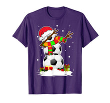 Load image into Gallery viewer, Dabbing Snowman Soccer Christmas Funny Dab Ball Gift T-Shirt
