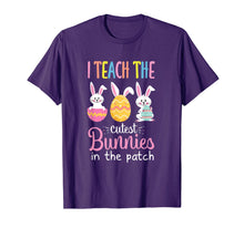 Load image into Gallery viewer, I Teach the Cutest Bunnies in the Patch Easter Teacher T-Shirt-633925
