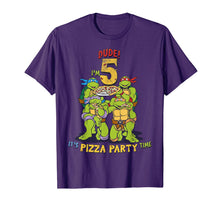 Load image into Gallery viewer, Teenage Mutant Ninja Turtles I&#39;m 5 Dude Pizza Birthday Party T-Shirt

