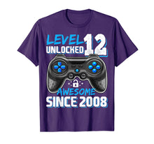 Load image into Gallery viewer, Level 12 Unlocked Awesome 2008 Video Game 12th Birthday Gift T-Shirt-631873
