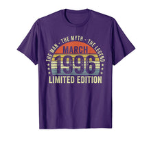 Load image into Gallery viewer, March 1996 The Man Myth Legend 24th Birthday Gift T-Shirt-3091090
