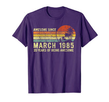 Load image into Gallery viewer, Vintage Awesome Since March 1985 Funny 35 Year Old Gift T-Shirt-964008
