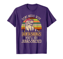 Load image into Gallery viewer, Don't Mess with Auntasaurus T Rex Aunt T-Shirt Funny
