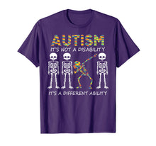 Load image into Gallery viewer, Autism it's a different ability Funny Dabbing skeleton Gift T-Shirt
