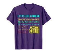 Load image into Gallery viewer, Photography Life Is Like A Camera Photographer Gift T-Shirt
