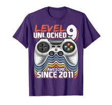 Load image into Gallery viewer, Level 9 Unlocked Awesome 2011 Video Game 9th Birthday Gift T-Shirt-762920

