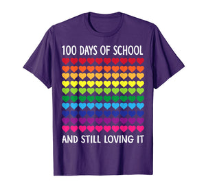 Heart Love 100 Days Of School Shirt Teacher Boy Girl Gift T-Shirt-472547