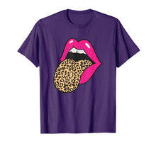 Load image into Gallery viewer, Hot Pink Lips Leopard Tongue Trendy Cheetah Animal Print T-Shirt-393349
