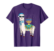 Load image into Gallery viewer, Menorah Hanukkah Llama T-Shirt Cute Alpaca Chanukah Gift-195473
