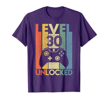 Load image into Gallery viewer, Level 30 Unlocked Shirt Funny Video Gamer 30th Birthday Gift T-Shirt
