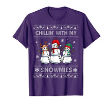Load image into Gallery viewer, Chillin With My Snowmies Funny Ugly Christmas Pajama Xmas T-Shirt
