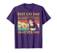 Load image into Gallery viewer, Best Cat Dad Ever Paw Fist Bump Fit Vintage Retro Gift Men T-Shirt-933880
