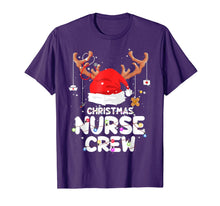 Load image into Gallery viewer, Christmas Nurse Crew Santa Hat Reindeer Merry Christmas gift T-Shirt
