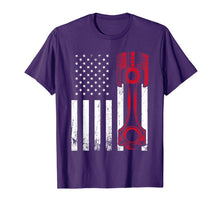 Load image into Gallery viewer, Car Enthusiast - American Flag Piston Muscle Car Gift T-Shirt-2389253
