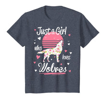 Load image into Gallery viewer, Wolf Shirt. Just A Girl Who Loves Wolves T-Shirt
