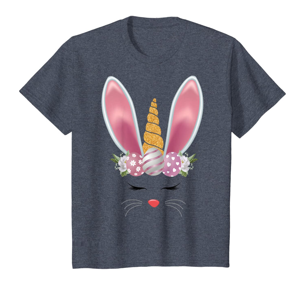 Cute Unicorn Rabbit Easter Day Girls Kids T-Shirt-125583