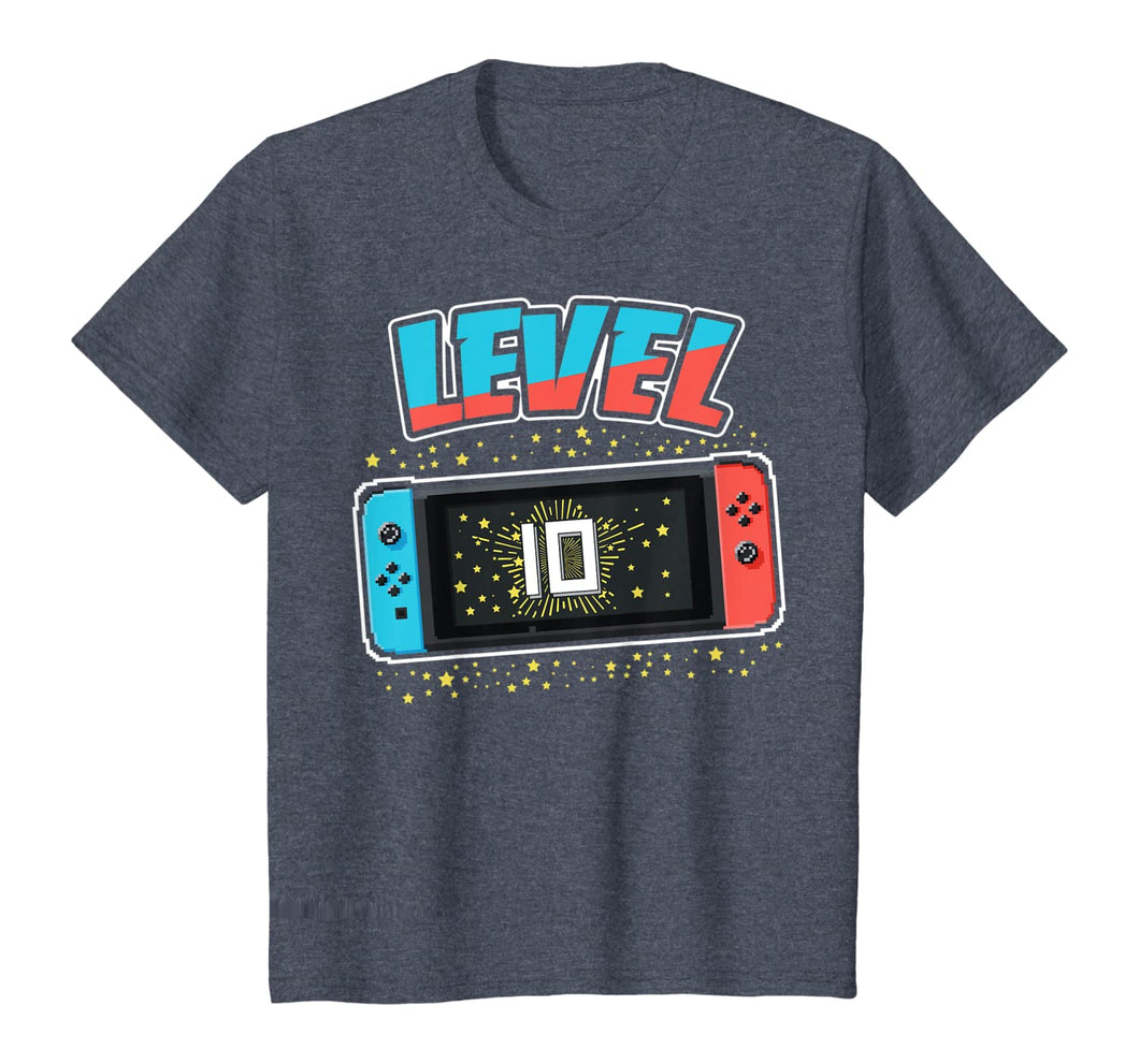 Level 10 Birthday Shirt Boy 10 Years Old Video Games Gift T-Shirt