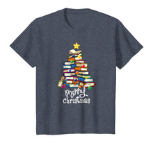 Load image into Gallery viewer, Merry Christmas Tree Shirt Love reading books Librarian nerd
