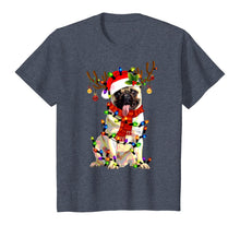 Load image into Gallery viewer, Funny Pug Dog Christmas Tee Reindeer Christmas Lights Pajama T-Shirt
